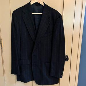 Men's Ralph Lauren Black Pin Stripe Classic Fit Wool Suit
